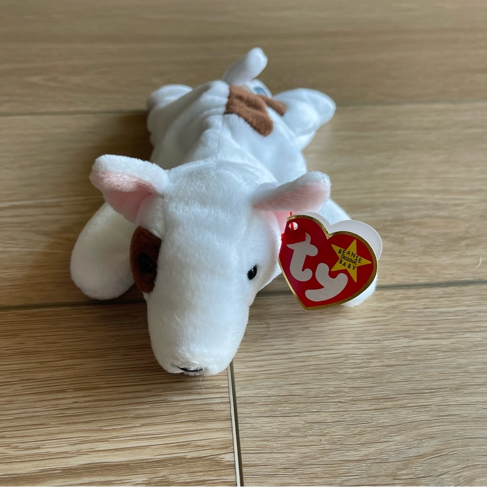 NWT TY Butch Beanie Baby Bull Terrier Plush - Vintage 1998
